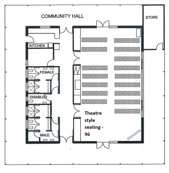 Hall with Theatre-Style Seating